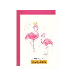 Kartka okolicznościowa A6 - Paperwords - Flamingi party