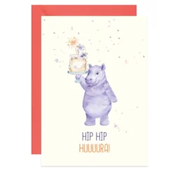 Kartka okolicznościowa A6 - Paperwords - Hip hip hurra