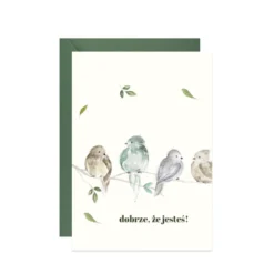 Kartka okolicznościowa A6 - Paperwords - Ptaszki
