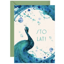 Kartka okolicznościowa A6 - Paperwords - Sto Lat, Paw