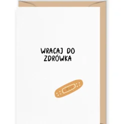 Kartka okolicznościowa - Cudowianki - Wracaj do zdrówka, 12 x 17 cm