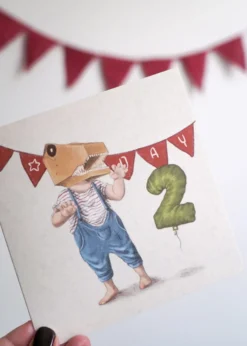 Kartka okolicznościowa - Hi Little - Drugie urodziny
