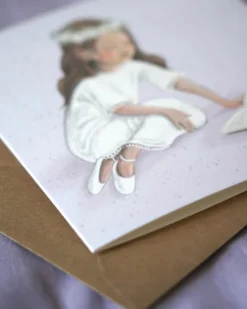 Kartka okolicznościowa - Hi Little - Komunia dziewczynki