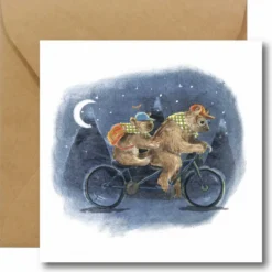 Kartka okolicznościowa - Hi Little - Niedźwiedzie na rowerze