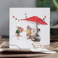 Kartka okolicznościowa - Hi Little - Pod muchomorem