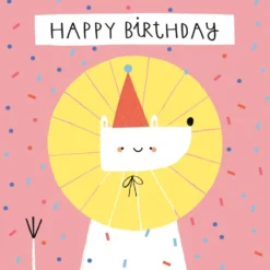 Kartka okolicznościowa - PiesKot - Party Animal, 14,5 x 14,5 cm