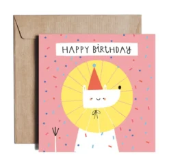 Kartka okolicznościowa - PiesKot - Party Animal, 14,5 x 14,5 cm