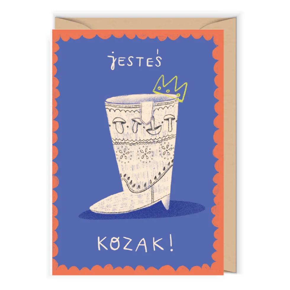Kartka okolicznościowa 12 x 17 cm - Cudowianki - Jesteś Kozak