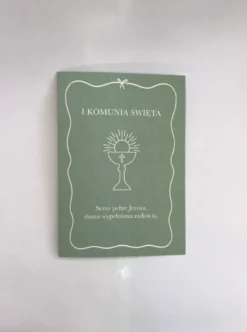Kartka okolicznościowa 12 x 17 cm - Cudowianki - Komunia Kielich