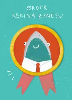 Kartka okolicznościowa 12 x 17 cm - Cudowianki - Rekin biznesu