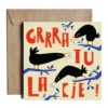 Kartka okolicznościowa 14,5 x 14,5 cm - PiesKot - Grrratulacje!