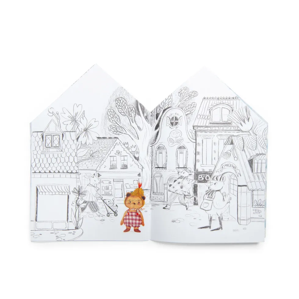 Kolorowanka domek z naklejkami - Moulin Roty - Les Minouchkas