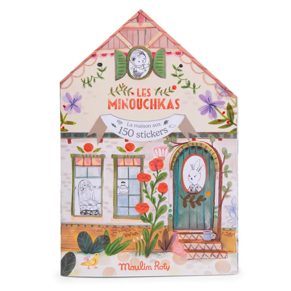 Kolorowanka domek z naklejkami - Moulin Roty - Les Minouchkas