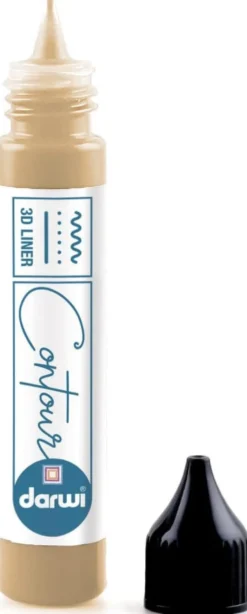 Konturówka do szkła Contour 3D Glass Liner - Darwi - Gold, 30 ml