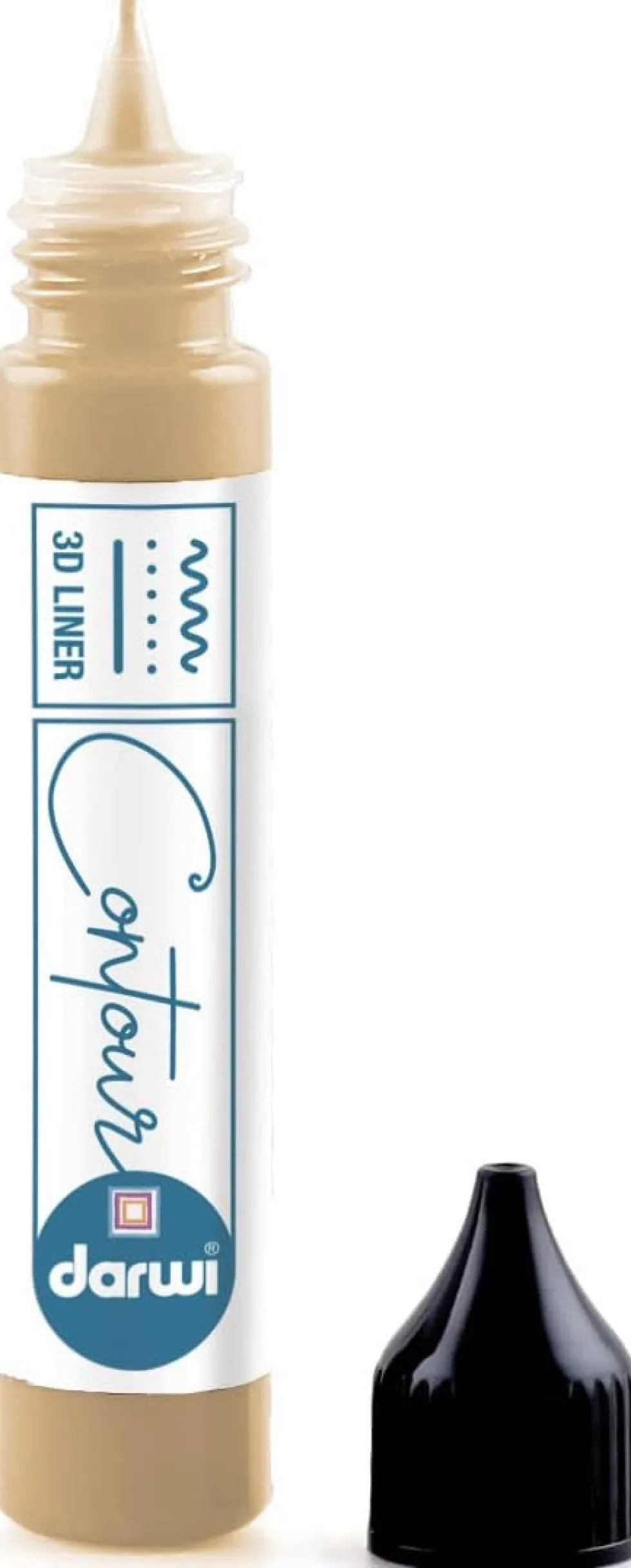 Konturówka do szkła Contour 3D Glass Liner - Darwi - Gold, 30 ml