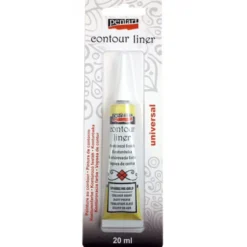 Konturówka do szkła - Pentart - złota brokatowa, 20 ml