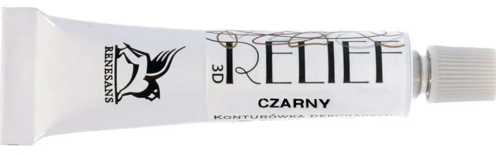 Konturówka relief Deco - Renesans - czarna, 20 ml