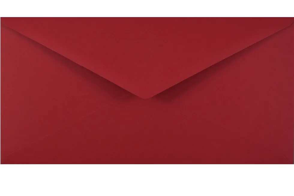 Koperta Keaykolour 120g - DL Guardsman Red bordowa