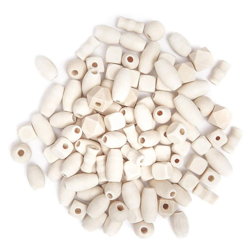 Koraliki drewniane - DpCraft - naturalne, 50 g