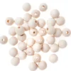 Koraliki, kulki drewniane - DpCraft - naturalne, 16 mm, 40 g