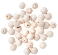Koraliki, kulki drewniane - DpCraft - naturalne, 16 mm, 40 g