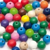 Koraliki, kulki drewniane - Rico Design - kolorowe, 10 mm, 60 szt.