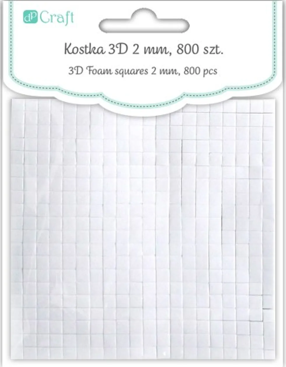 Kostka 3D - DpCraft - samoprzylepna, 5 x 5 mm, 800 szt.