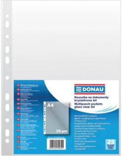 Koszulki na dokumenty A4 - Donau - 25 szt.