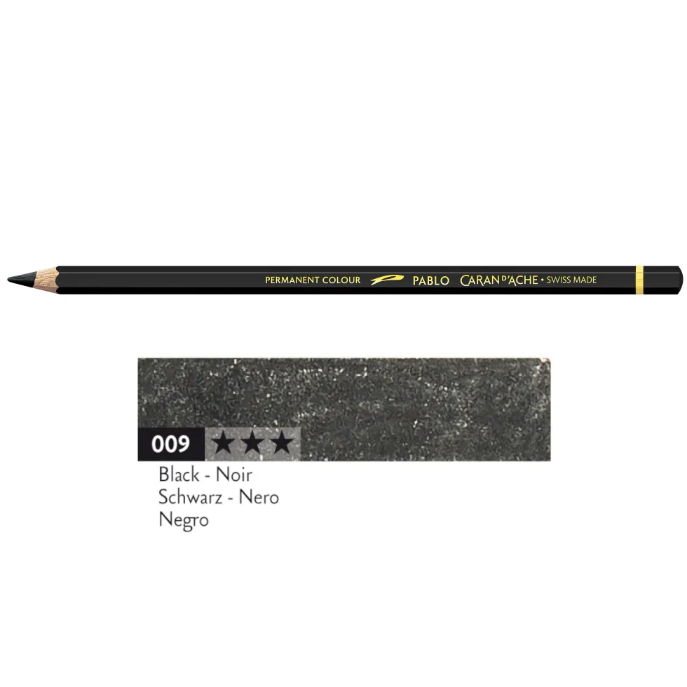 Kredka ołówkowa Pablo - Caran d'Ache - 009, Black
