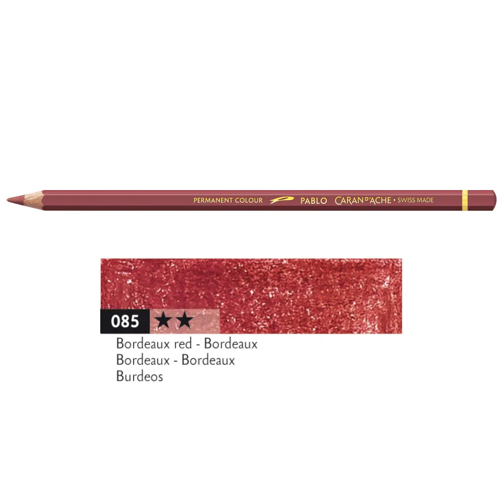 Kredka ołówkowa Pablo - Caran d'Ache - 085, Bordeaux Red