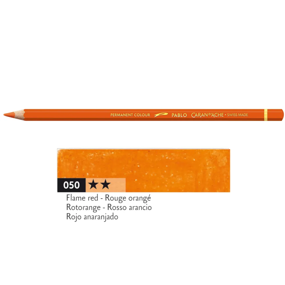 Kredka ołówkowa Pablo - Caran d'Ache - 050, Flame Red