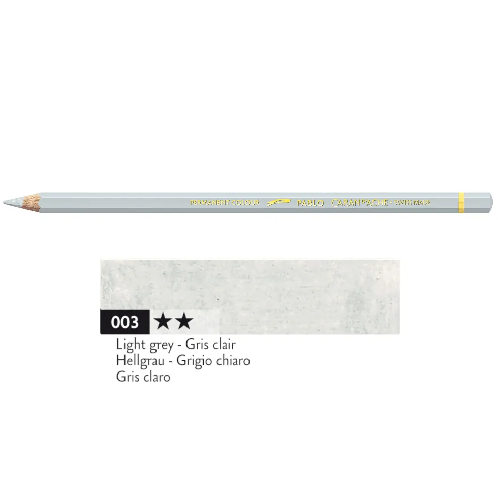 Kredka ołówkowa Pablo - Caran d'Ache - 003, Light Grey
