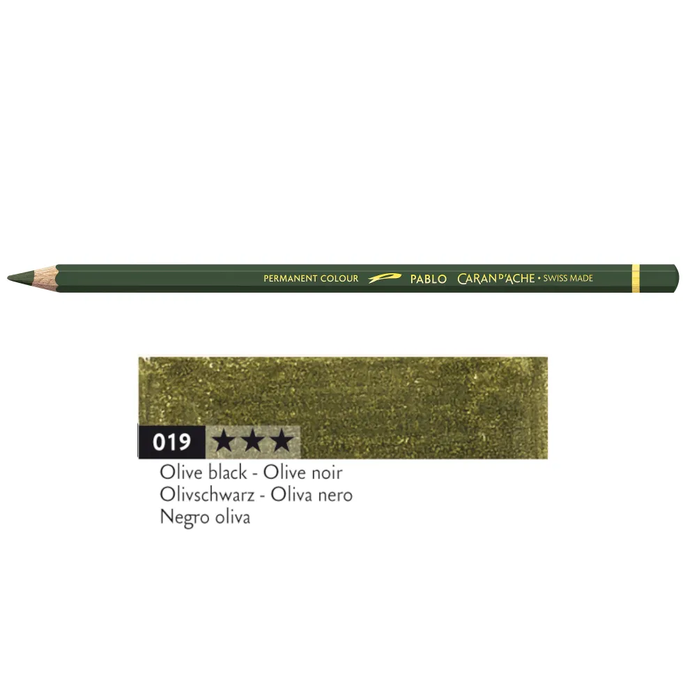 Kredka ołówkowa Pablo - Caran d'Ache - 019, Olive Black