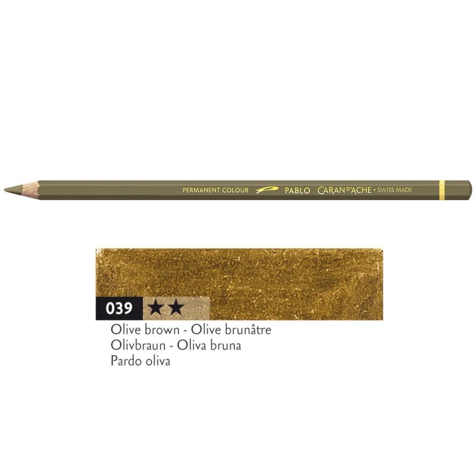 Kredka ołówkowa Pablo - Caran d'Ache - 039, Olive Brown