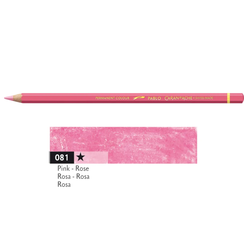 Kredka ołówkowa Pablo - Caran d'Ache - 081, Pink