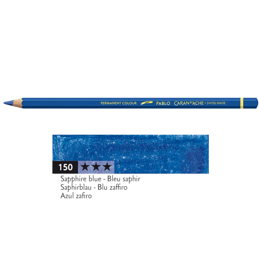 Kredka ołówkowa Pablo - Caran d'Ache - 150, Sapphire Blue