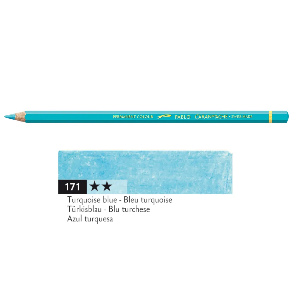 Kredka ołówkowa Pablo - Caran d'Ache - 171, Turquoise Blue