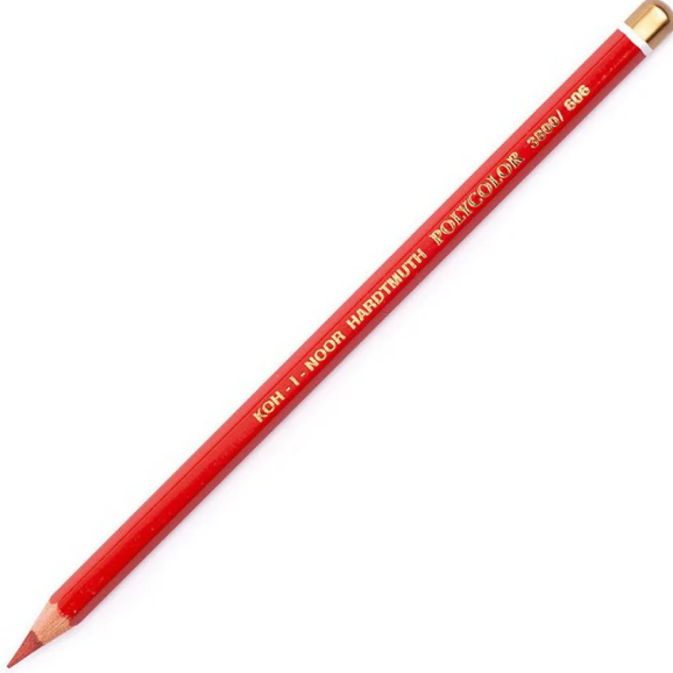 Kredka ołówkowa Polycolor - Koh-I-Noor - 606, Dark Vermilion Red