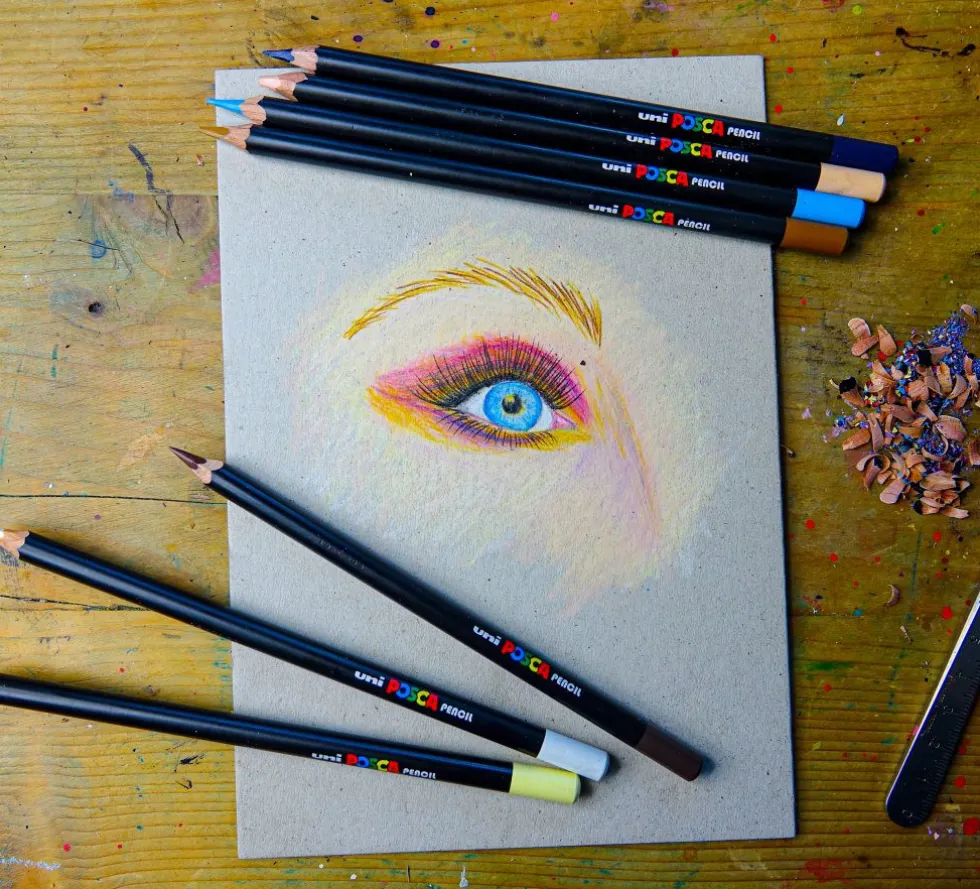 Kredka ołówkowa Posca Pencil - Uni Posca - Vermilion