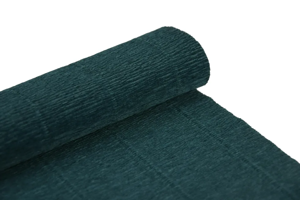 Krepina, bibuła włoska 180 g - Dark green, 50 x 250 cm