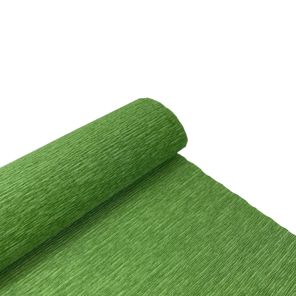 Krepina, bibuła włoska 180 g - Medium Green, 50 x 250 cm
