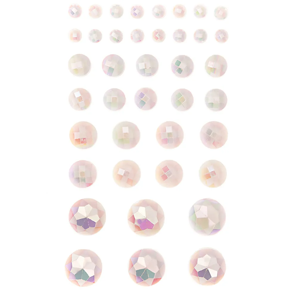 Kryształki samoprzylepne Opalescent Cream - DpCraft - 40 szt.