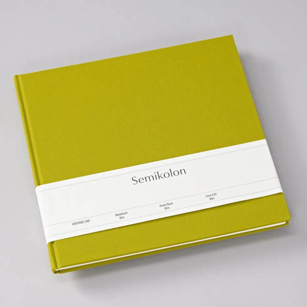 Księga gości Slim Heritage Line - Semikolon - Matcha, 100 stron