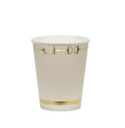 Kubeczki papierowe Strzemiona - beżowe 220 ml 6 szt.