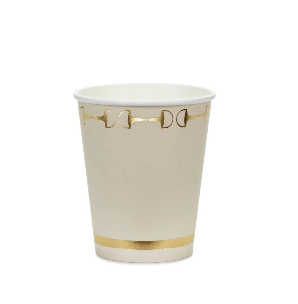 Kubeczki papierowe Strzemiona - beżowe 220 ml 6 szt.