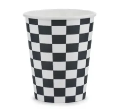 Kubeczki papierowe Szachownica - 220 ml, 6 szt.