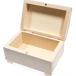 Kuferek drewniany na biżuterię - 12 x 8 x 7 cm