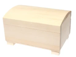 Kuferek drewniany na biżuterię - 12 x 8 x 7 cm