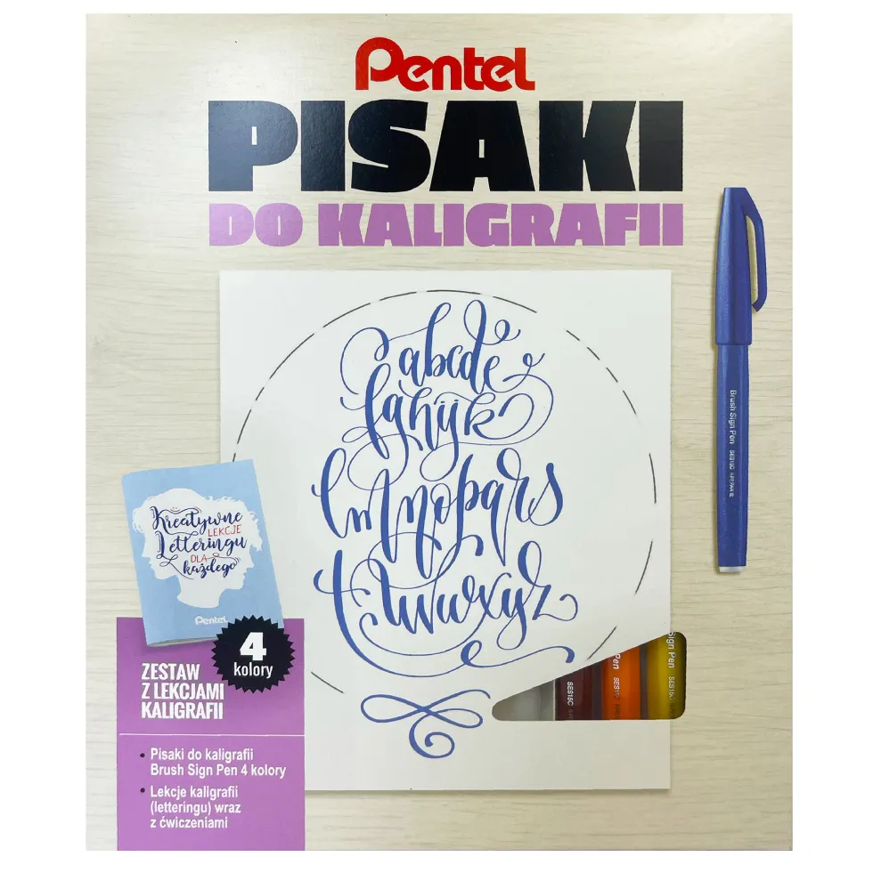 Kurs letteringu, zestaw do kaligrafii - Pentel - EFGN