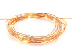 Lampki dekoracyjne LED - miedziane, ciepłe światło, 1,9 m